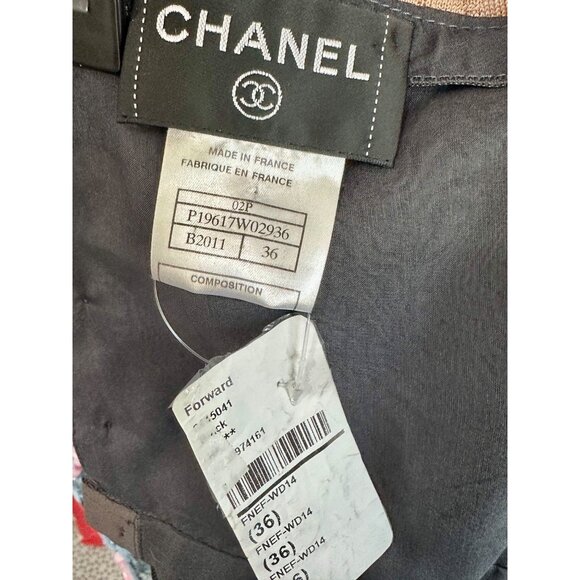 Chanel FWRD Renew 2002 Flowy Dress in Black 36 Womens 3 Pc Skirt Top Set Vintage - Picture 15 of 15